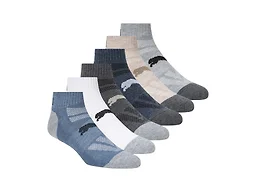 PUMA Men's 12-Pairs Quarter Crew Socks - Blue Combo