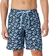 Amazon Essentials Men's 9" Quick-Dry Swim Trunk, Navy Tropical, Large