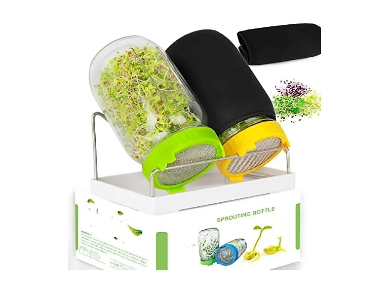 Seed Sprouting Kit, 2 Large Wide Mouth