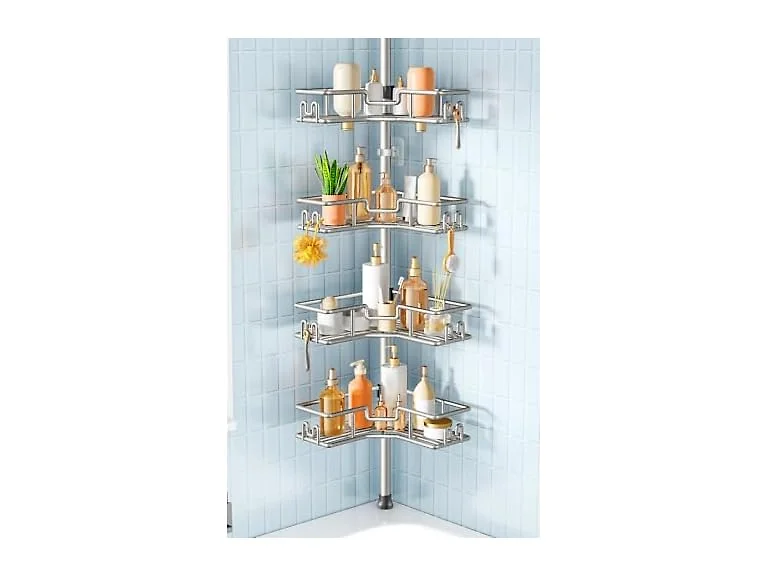 HAMITOR 4-Tier Corner Shower Pole Caddy