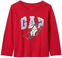 GAP Baby-Boys Short Sleeve Graphic Tee, Modern Red, 12-18 Months