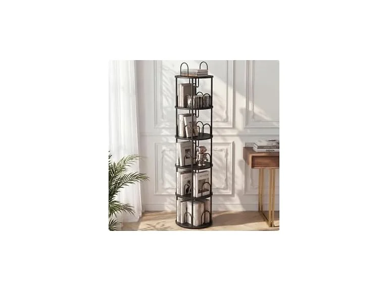 5 Tier Rotating Bookshelf, 360°