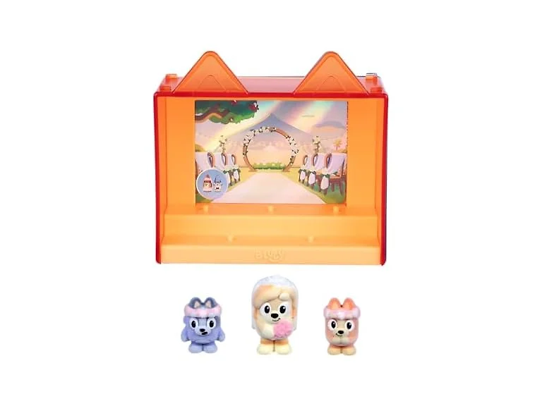 Bluey Fuzzies Episode Pack: The Sign, 3 Flocked Mini-Figures