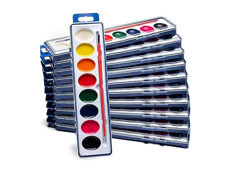 Fun Express Watercolor Paint Trays, 12