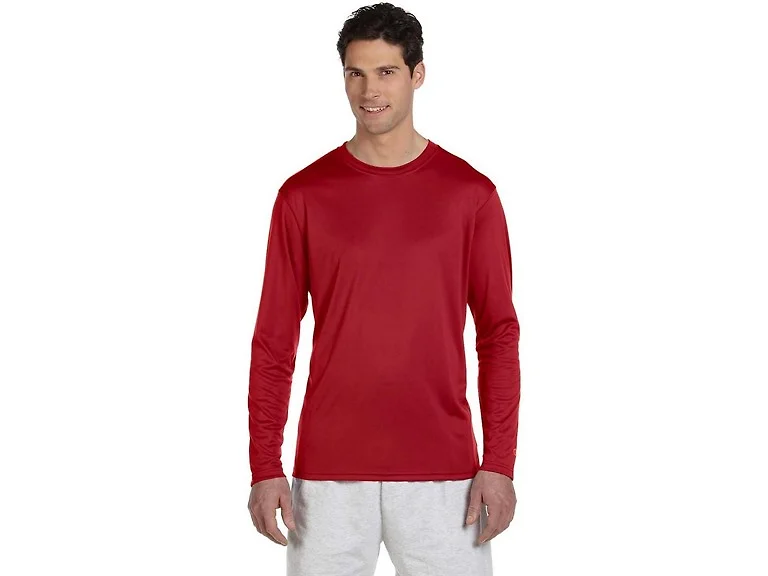 Champion Men (S) Double Dry Long Sleeve Tee