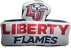 FANMATS NCAA Liberty Flames Inflatable Mascot - Self Inflating Inflatable Display, Built-In Blower & Tethers, Official Team Logo – Show Your Spirit All Year Round