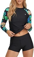 Hurley BOS-B0DPGQJHBD Medium Hurley Womens 2Pc Rash 