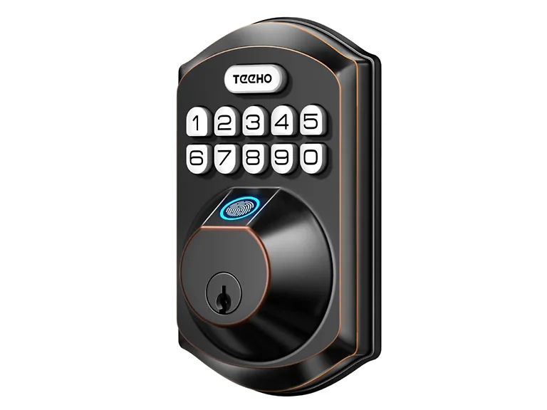 TEEHO TE002 Fingerprint Door Lock Oil Rubbed Bronze
