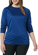 Amazon Essentials Women's Long Sleeve Rash Guard, Navy, Small