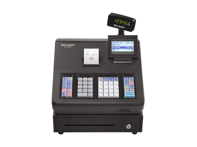 SHARP XEA207 Menu Cash Register Black (Open Box)