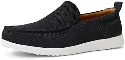 Amazon Essentials Men's Slip On Deck Boat Canvas Shoes, Black, 13