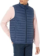 Amazon Essentials Men's Lightweight Water-Resistant Packable Puffer Vest, Navy, X-Small