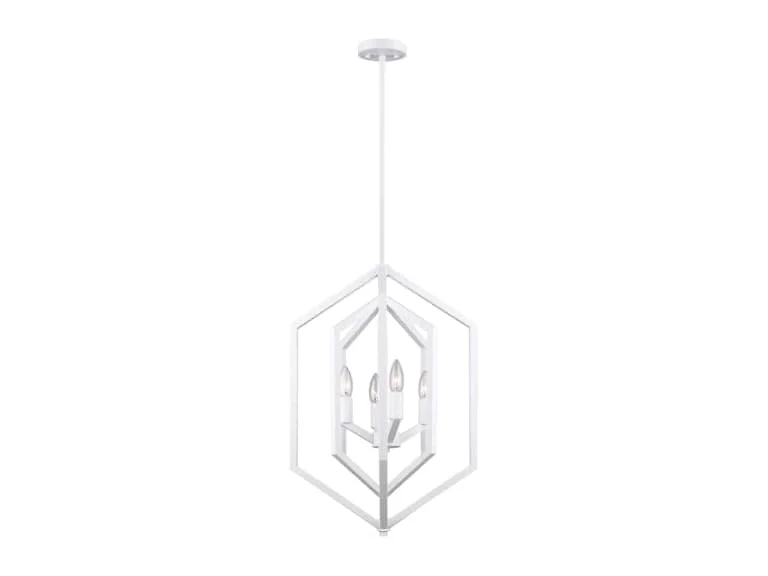 Canarm Netto Chandelier, Matte White Color