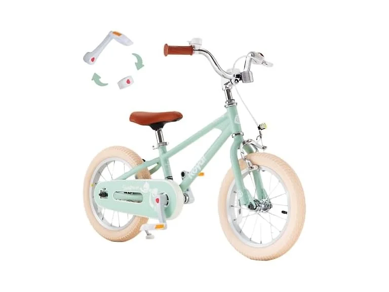 RoyalBaby EZ Kids Bike, 14 Inch, Green