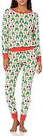 Amazon Essentials Womens Disney Star Wars Marvel Family Matching Snug-Fit Cotton Pajamas Sleep Sets, 2-Piece Mickey Holiday, XX-Large