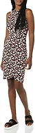 Amazon Essentials Women's Sleeveless Crossover Twist Neck Faux Wrap Dress Dress, -Pink, Multi Floral, Large