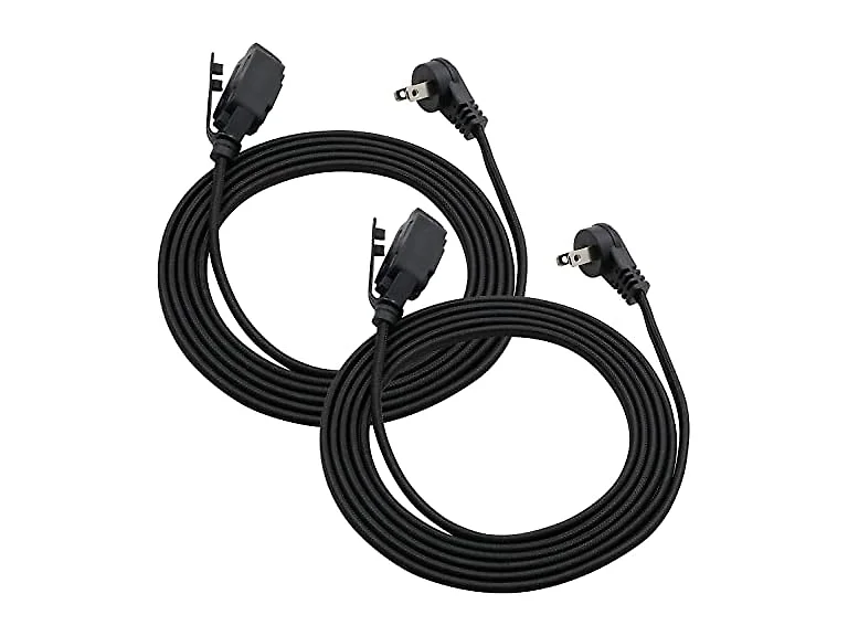 Clear Power 2PK 9FT 3 Outlet Fabric Indoor Extension Cord 16/2 SPT-2