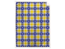 NFL Team Sherpa Plaid Blanket - Los Angeles Rams