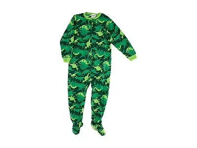 Komar Kids Men (XL) Dinosaur Fleece Footed Pajamas