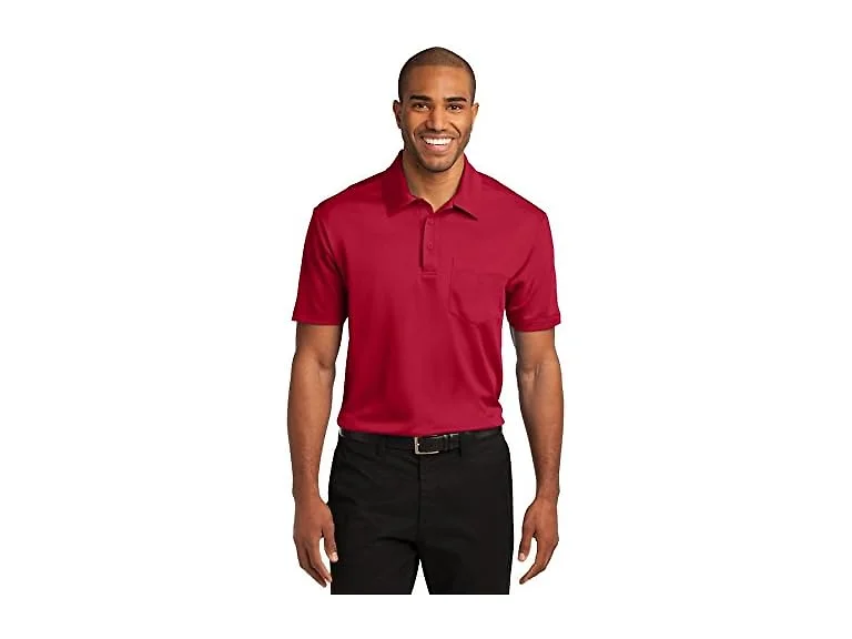 Port Authority Men (XL) Silk Touch Pocket Polo