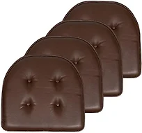 Sweet Home Collection SHC-UPU-4PK-BROWN 4-Pack Faux 
