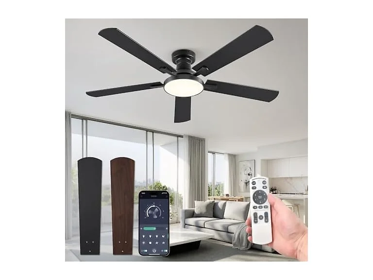 ZMISHIBO 52" Flush Mount Ceiling Fan