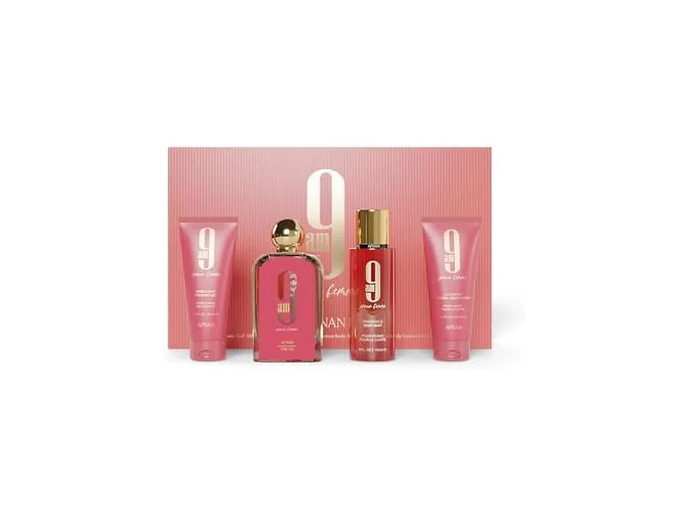 Afnan 9 AM Pour Femme Luxury Gift Set (Open Box)
