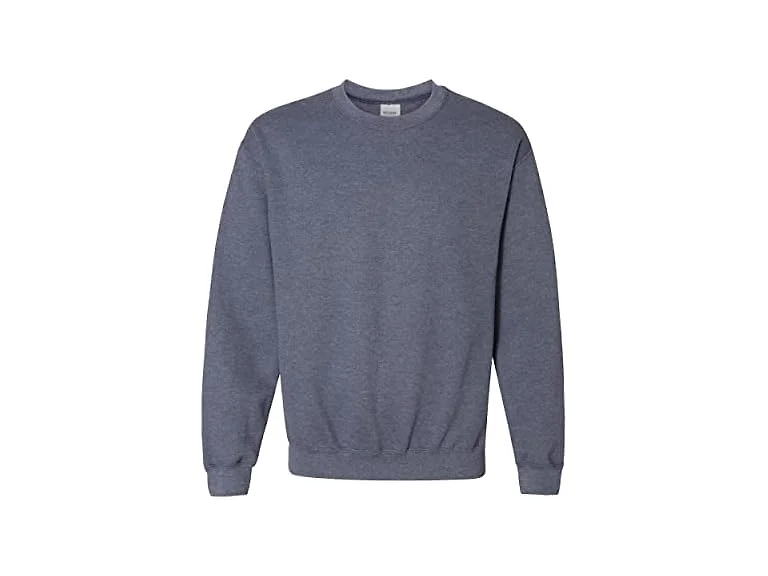 Gildan Fleece Crewneck Sweatshirt Ht Sprt Drk Navy