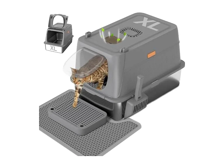 XL Stainless Steel Cat Litter Box w/ Lid