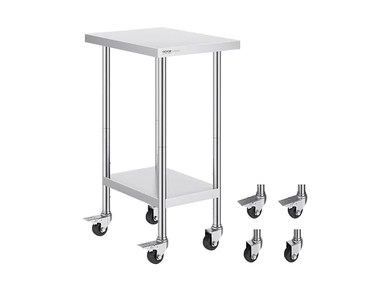 VEVOR Stainless Steel Work Table 24 x 18 x 38 Inch