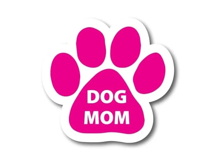 Magnet Me Up: Dog Mom Pink Pawprint Magnet De