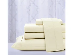 Bamboo 4 Piece 1800 Count Luxury Chevron Embossed Sheet Sets
