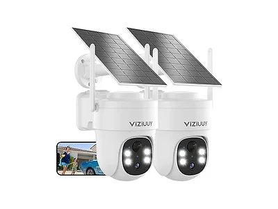 2 Pack Solar Wireless Security Cameras