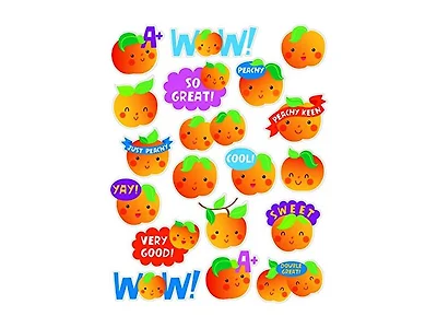 Eureka Peach Stickers - Scented