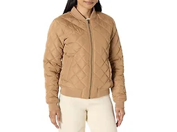 Amazon Essentials Women's Regular-Fit Quilted Jacket, Camel, Large