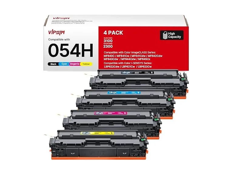 VIPSIM Compatible 054H Toner Cartridges 4 Pack