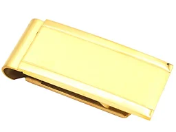 Blackjack Jewelry S-BJM02G Brushed Stainless Steel Money Clip Gold 
