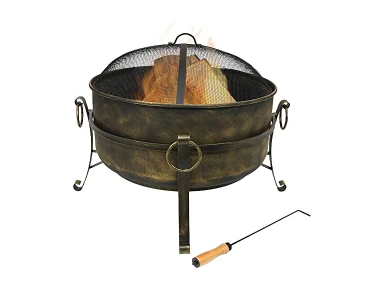 Sunnydaze 24in Steel Fire Pit Black