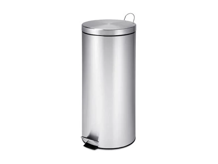 Round Stainless Steel Step Trash Can