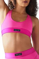 Savage X, Womens, Lineup Low-Impact Sports Bra, Pink Highlighter, S