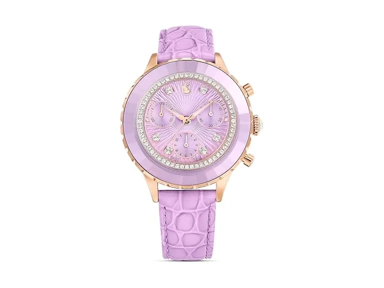 Swarovski Octea Chrono Watch, Swiss Made, Leather 