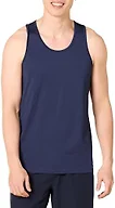 Amazon Essentials Men's Quick Dry Moisture-Wicking Tech Stretch Active Sleeveless Tank Top Workout Shirt, Dark Blue, Small