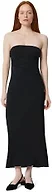 Amazon Essentials Women's Slim-Fit Matte Jersey Strapless Maxi Dress, Black, Large