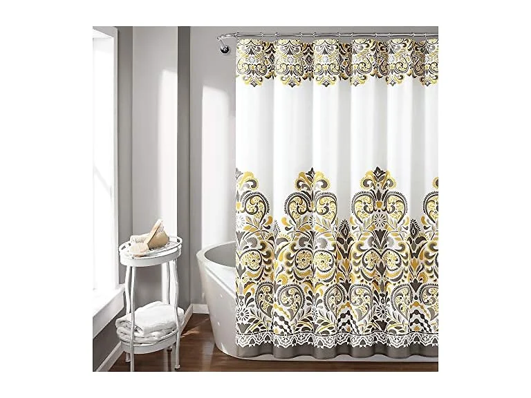 Lush Decor Clara Shower Curtain-Fabric Colorful Boho