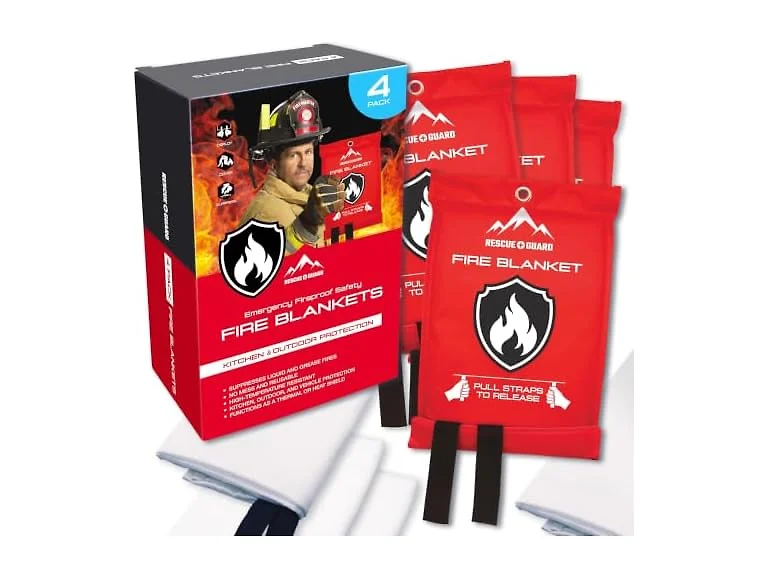 Emergency Fire Blanket 40x40 4-Pack