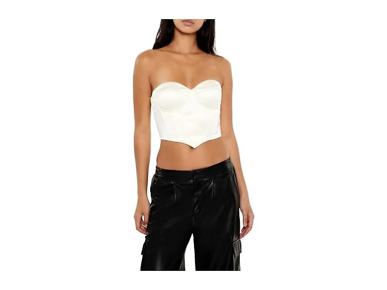 Forever 21 Women Satin Sweetheart Tube Top