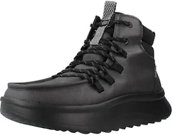 Hey Dude Womens Shoes, Wendy Peak Apres Coated Twill, Black/Black, 42