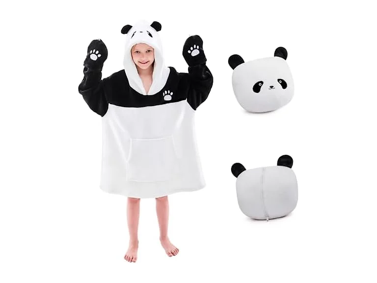 IFNOW Wearable Panda Blanket for Kids