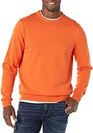 Amazon Essentials Men's Crewneck Sweater (Available in Big & Tall), Orange, X-Small
