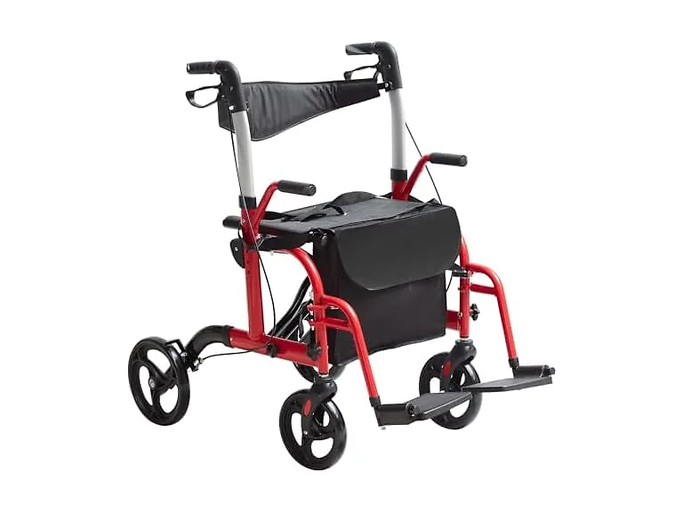 VEVOR 2 in 1 Rollator Walker and Wheelchair 300 Lbs